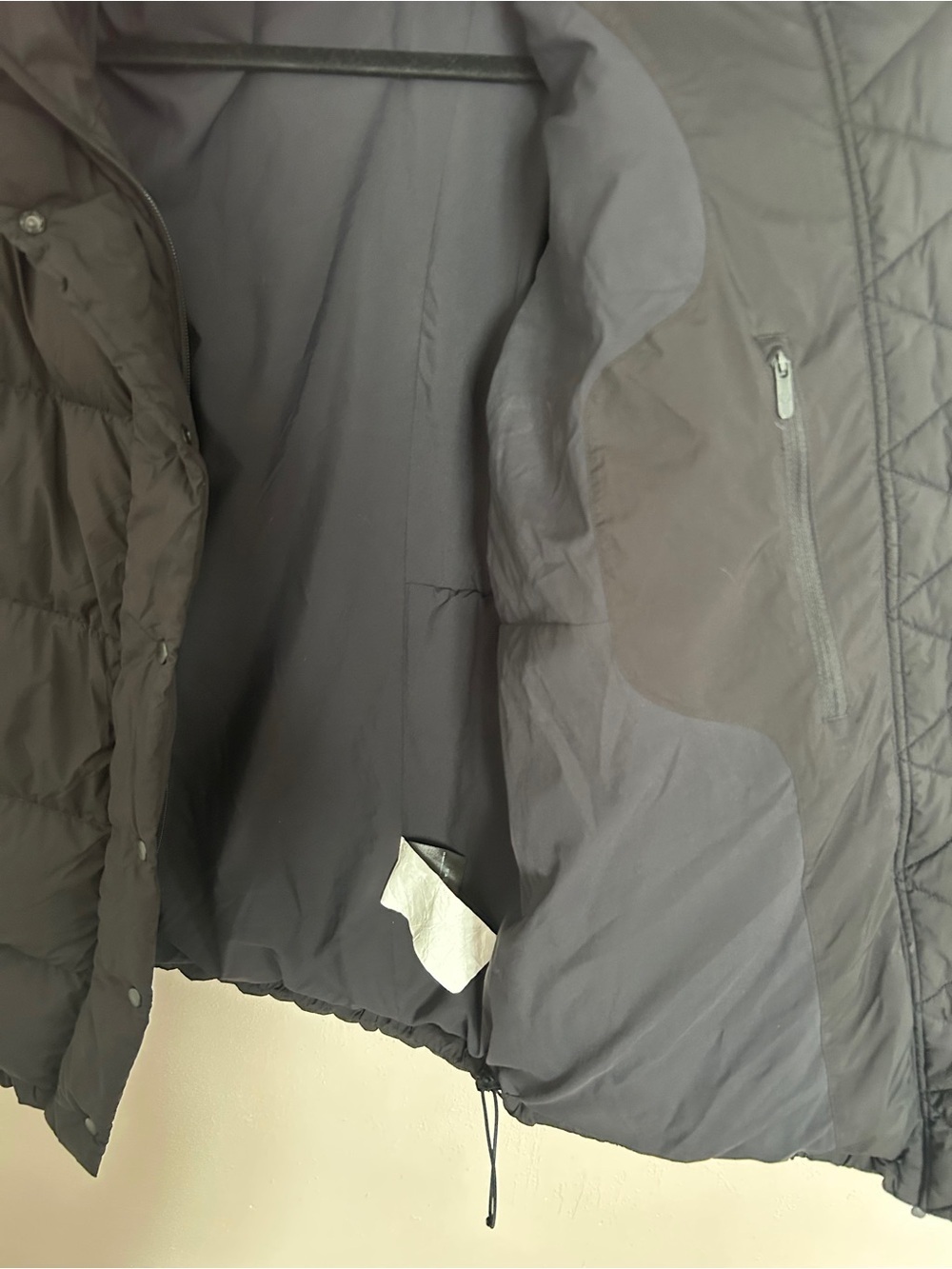 Lululemon Cinch Waist 600 Down Full Zip Puffer Jacket black no hood - Picture 7 of 12